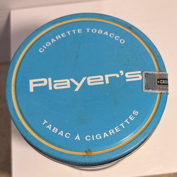 Players Cigarette Tobacco Tin 200g Blue & White Vintage Collectible - Picture 6 of 8